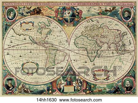 world, maps, antique maps, 1680, 1520, antique View Large Illustration Clipart - world, maps, antique maps, 1680, 1520, antique. Fotosearch