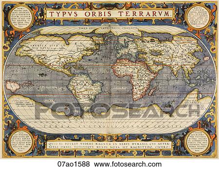 world, maps, antique maps, 1680, 1520, antique View Large Illustration Stock Illustration - world, maps, antique maps, 1680, 1520, antique. Fotosearch