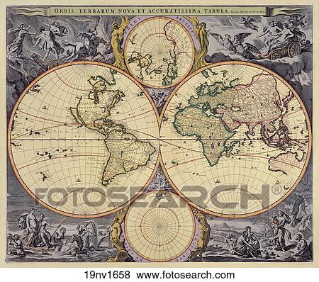 world, maps, antique maps, 1680, 1520, antique View Large Illustration Stock Illustration - world, maps, antique maps, 1680, 1520, antique. Fotosearch