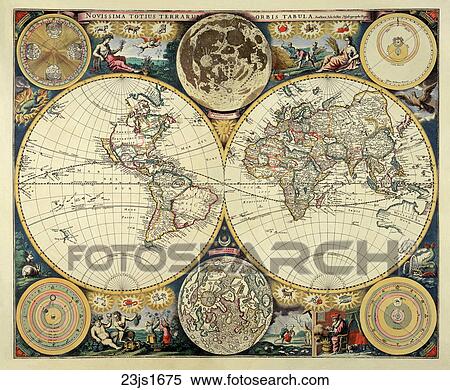 world, maps, antique maps, 1680, 1520, antique View Large Illustration Stock Illustration - world, maps, antique maps, 1680, 1520, antique. Fotosearch