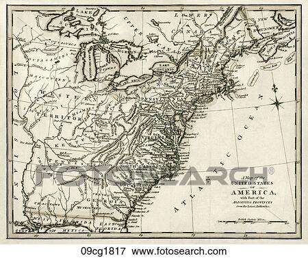 Antique Map of the (Eastern) United States (copper engraving)., c. 1817 View Large Illustration Stock Illustration - Antique Map of the (Eastern) United States (copper engraving)., c. 1817. Fotosearch