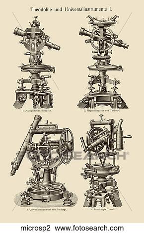 Antique Scientific Illustration (wood engraving) of microscopes. View Large Illustration Drawing - Antique Scientific Illustration (wood engraving) of microscopes.. Fotosearch