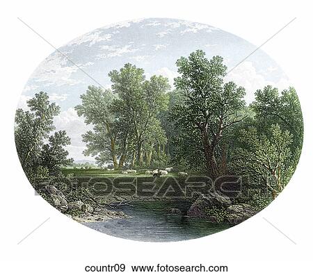 Antique Illustration (engraving) of a Pastoral Scene with Sheep View Large Illustration Stock Illustration - Antique Illustration (engraving) of a Pastoral Scene with Sheep. Fotosearch