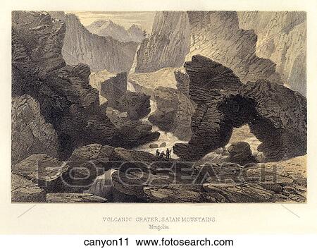 Clip Art - landscapes, pictures, canyon, canyons, engravings. Fotosearch