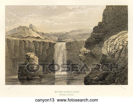 landscapes, pictures, canyon, canyons, engravings View Large Illustration Drawing - landscapes, pictures, canyon, canyons, engravings. Fotosearch