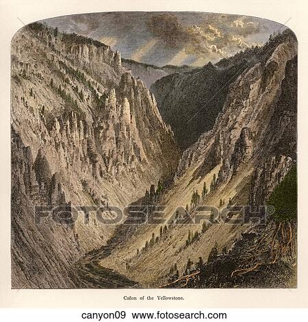 landscapes, pictures, canyon, canyons, engravings View Large Illustration Stock Illustration - landscapes, pictures, canyon, canyons, engravings. Fotosearch
