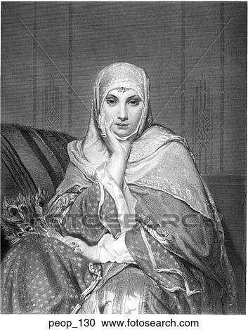 "A Daughter of the East" from the picture by J. Portales View Large Illustration Clipart - "A Daughter of the East" from the picture by J. Portales. Fotosearch