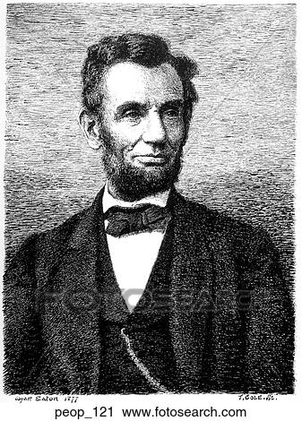 A portrait of Abraham Lincoln by Wyatt Eaton View Large Illustration Clip Art - A portrait of Abraham Lincoln by Wyatt Eaton. Fotosearch