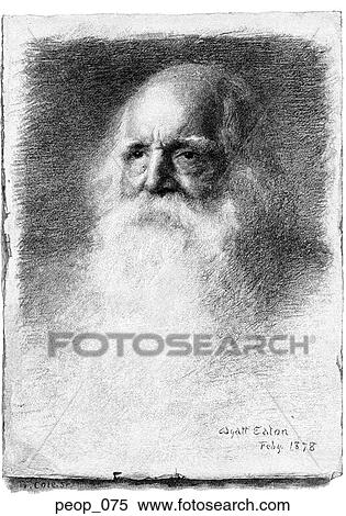 Stock Illustration - An old man`s face. Fotosearch