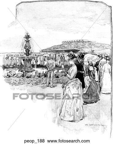 Crowd scene - Melbourne, Australia race track: woman reading a racing form View Large Illustration Stock Illustration - Crowd scene - Melbourne, Australia race track: woman reading a racing form. Fotosearch