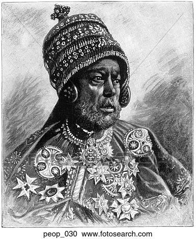 Clipart - Emperor Mehelek of Abyssinia. Fotosearch