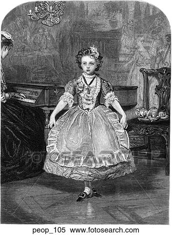 Girl in fancy dress View Large Illustration Stock Illustration - Girl in fancy dress. Fotosearch