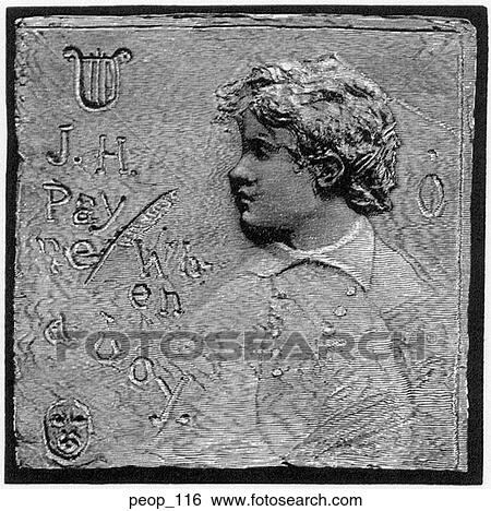 Stock Illustration - Head and shoulders of a boy engraved in stone. Fotosearch