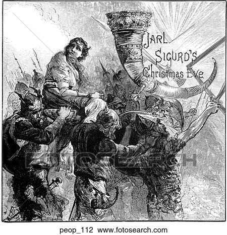 Jarl Sigurd`s Christmas Eve View Large Illustration Drawing - Jarl Sigurd`s Christmas Eve. Fotosearch