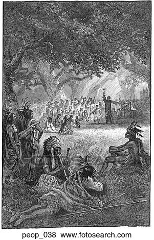 Jesuit missionaries in California View Large Illustration Stock Illustration - Jesuit missionaries in California. Fotosearch