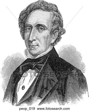 Stock Illustration - John Tyler (portrait). Fotosearch