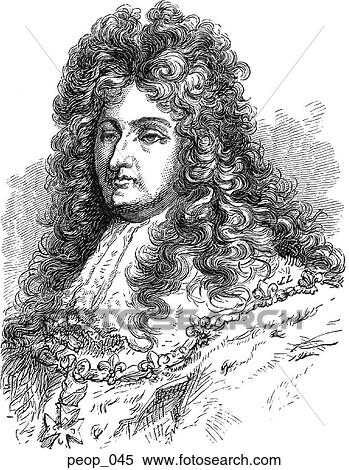 Stock Illustration - King Louis XIV of France (portrait). Fotosearch
