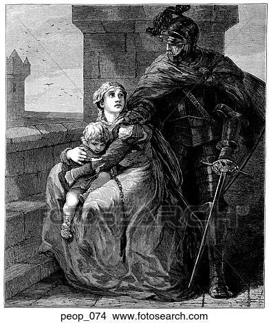 Knight, lady, and child in castle View Large Illustration Stock Illustration - Knight, lady, and child in castle. Fotosearch