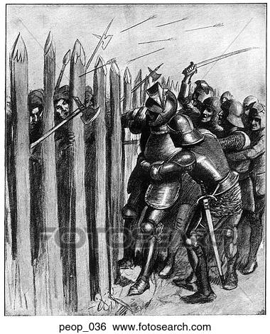 knights in armor holding back attackers View Large Illustration Stock Illustration - knights in armor holding back attackers. Fotosearch