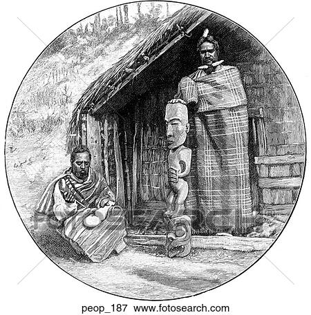 Maori idol carvers View Large Illustration Stock Illustration - Maori idol carvers. Fotosearch