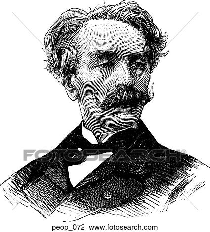 Drawing - Portrait - Jean Leon Gerome, an artist.. Fotosearch