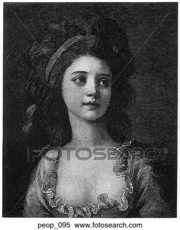 Stock Illustration - Portrait of a young woman. Fotosearch