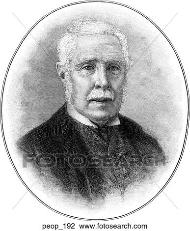 Portrait - Sir George Gray, famous Australian View Large Illustration Drawing - Portrait - Sir George Gray, famous Australian. Fotosearch