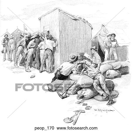 Clipart - Post office at the gold diggings. Fotosearch