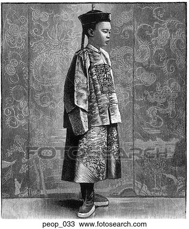 Drawing - Pu-Yi, Emperor of China. Fotosearch