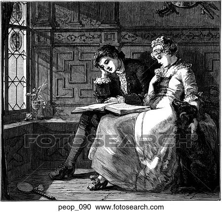 Clipart - Reading a book. Fotosearch