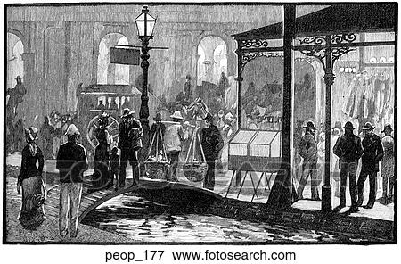 Street scene in Melbourne, Australia circa 1888 View Large Illustration Stock Illustration - Street scene in Melbourne, Australia circa 1888. Fotosearch
