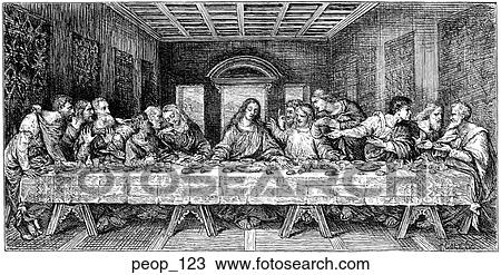 Drawing - The Last Supper. Fotosearch