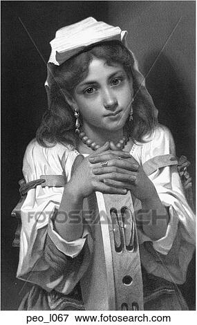 "The Tambourine, " from a painting by De Coninck View Large Illustration Stock Illustration - "The Tambourine, " from a painting by De Coninck. Fotosearch