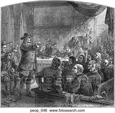 The trial of William Penn View Large Illustration Stock Illustration - The trial of William Penn. Fotosearch