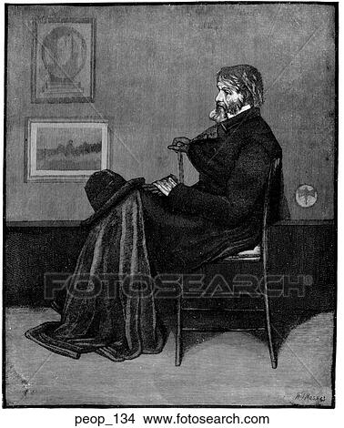 Stock Illustration - "Thomas Carlyle" from the picture by Whistler. Fotosearch
