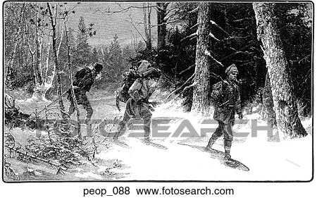 Three men in a forest View Large Illustration Stock Illustration - Three men in a forest. Fotosearch