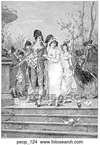Stock Illustration - Wedding scene. Fotosearch
