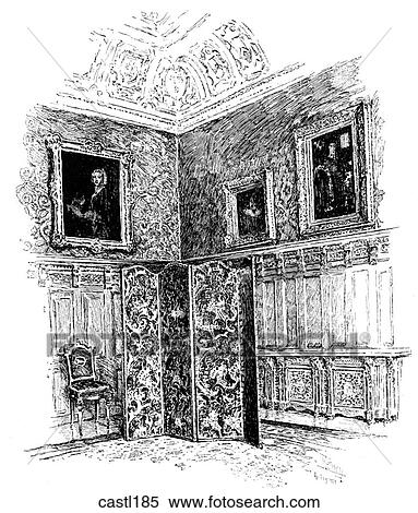 A Room in the Drapers` Hall, London, England View Large Illustration Stock Illustration - A Room in the Drapers` Hall, London, England. Fotosearch