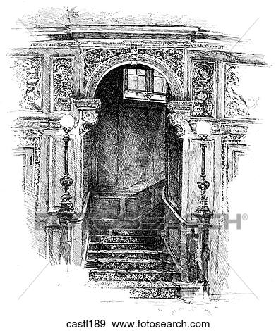 A Stairway in the Hall of Girdlers, London, England View Large Illustration Stock Illustration - A Stairway in the Hall of Girdlers, London, England. Fotosearch