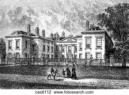 Althorp House, Seat of Earl Spencer, England View Large Illustration Drawing - Althorp House, Seat of Earl Spencer, England. Fotosearch