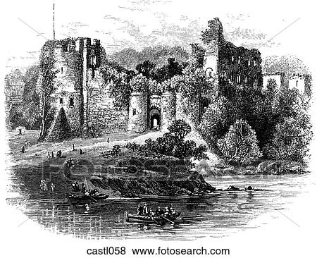 Chepstow Castle, Wales View Large Illustration Stock Illustration - Chepstow Castle, Wales. Fotosearch