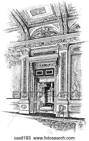 Doorway In The Drapers Hall London England Drawing