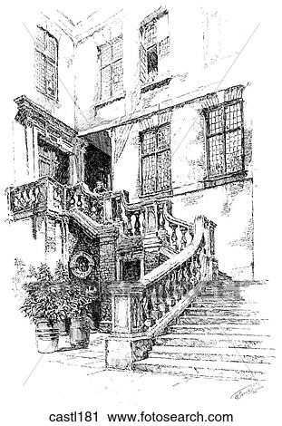 Clip Art - Entrance to the Brewers` Hall, London, England. Fotosearch