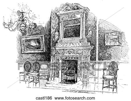 Fireplace in the Drapers` Hall, London, England View Large Illustration Stock Illustration - Fireplace in the Drapers` Hall, London, England. Fotosearch