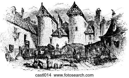 Stock Illustration - Fortified Stronghold in a city. Fotosearch