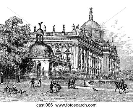 Hall of Shells, The New Palace, Potsdam View Large Illustration Stock Illustration - Hall of Shells, The New Palace, Potsdam. Fotosearch