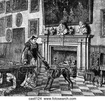 Interior of Charlecote Hall, Stratford, England View Large Illustration Stock Illustration - Interior of Charlecote Hall, Stratford, England. Fotosearch