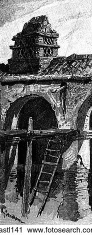 Kitchen Chimney, San Juan, Spanish California, early 1800s View Large Illustration Clip Art - Kitchen Chimney, San Juan, Spanish California, early 1800s. Fotosearch