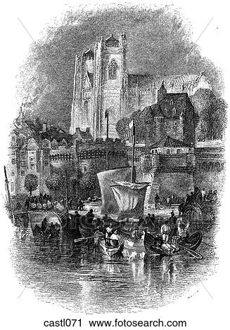 Nantes, France View Large Illustration Clip Art - Nantes, France. Fotosearch