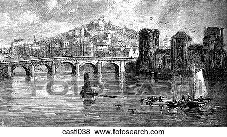 Newport Castle, England View Large Illustration Stock Illustration - Newport Castle, England. Fotosearch